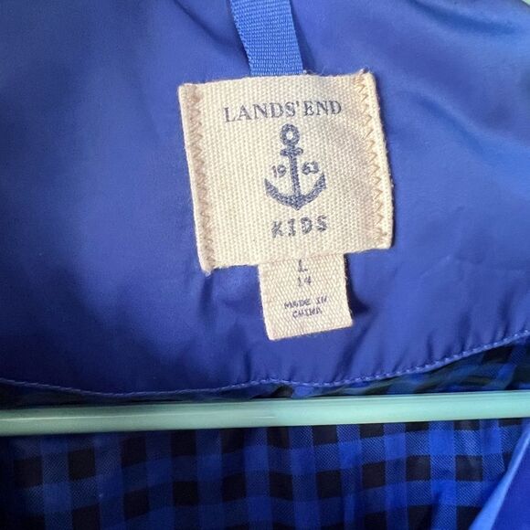 Lands End Down Puffer Coat Kids Size L - Picture 4 of 7